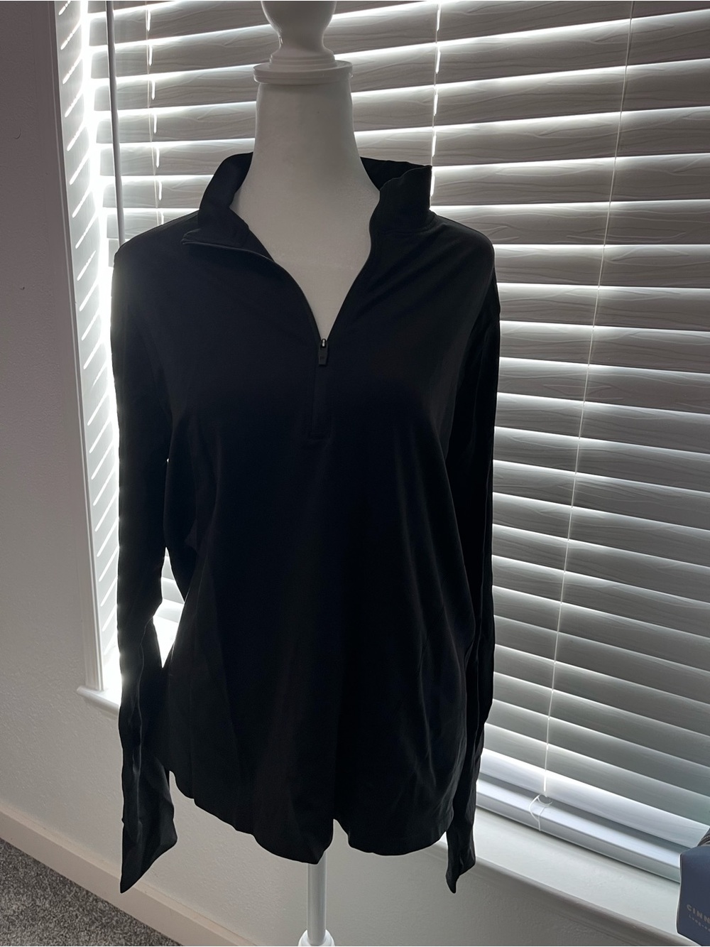 Fabletics Black Quarter-Zip Pullover